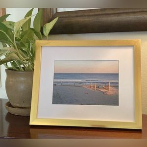 Framed Color Photograph “Beach Sunbeam” Gold Frame Matted Size 8x10 Home Decor